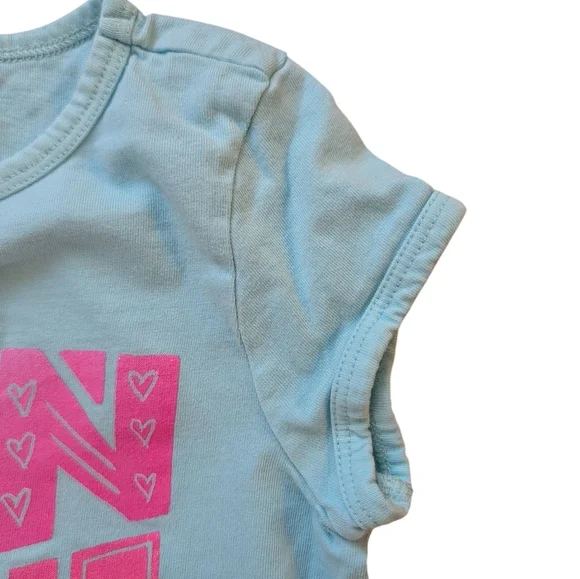 Gymboree Girls Blue Sunshine Graphic Tee Short Sleeve Cotton Size (5-6) - Picture 3 of 7